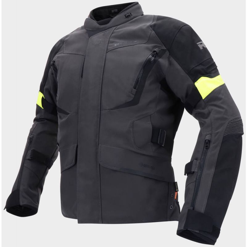 Richa Cyclone Gtx Jacket Dark Grey Fluo Yellow Worldwide Shipping