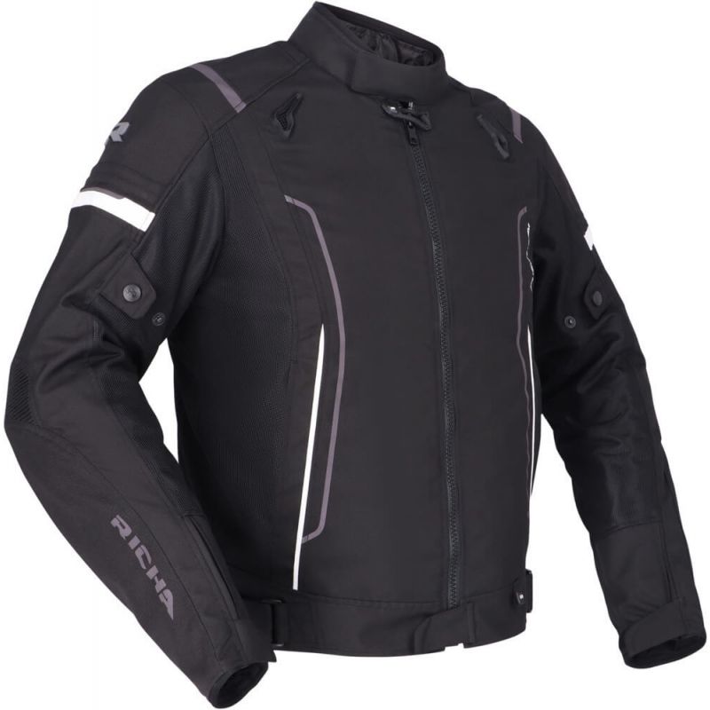 Richa Airstream 3 Jacket Black/White 1800 - Worldwide Shipping!