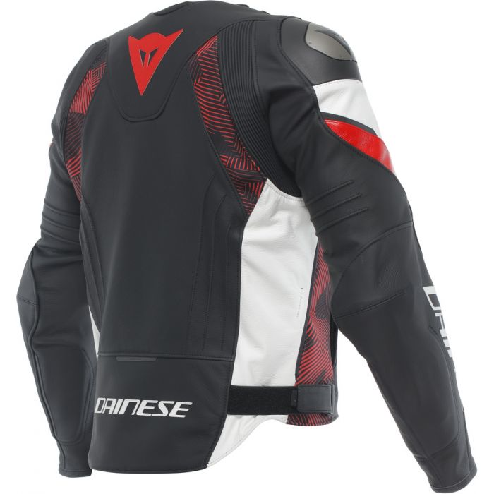 Dainese Avro 5 Leather Jacket Black/Red-Lava/White - Worldwide