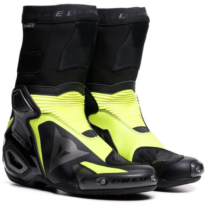 Dainese Axial 2 Boots Black Yellow Fluo Worldwide Shipping