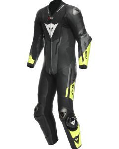 Dainese Misano 3 Perforated D-Air 1Pc Leather Suit Black/Anthracite/Fluo-Yellow