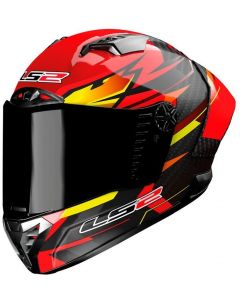 LS2 FF805 Thunder Carbon Gp Aero Fire Red Black