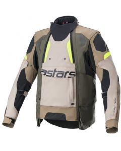 Alpinestars Halo Drystar Jacket Dark Khaki Sand Yellow Fluo 865