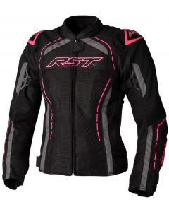 RST RST Ladies S1 Mesh CE Textile Jacket Black/Neon Pink