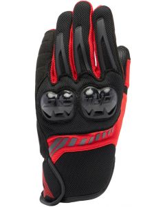 Dainese Mig 3 Air Tex Gloves Black/Red-Lava