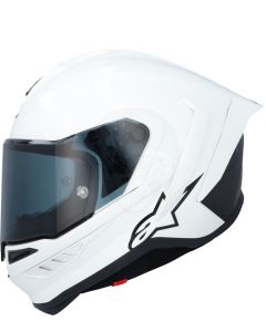 Alpinestars Supertech R10 Solid White Glossy Black Matt