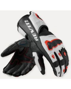 REV'IT Quantum 3 Gloves White/Neon Red