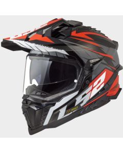 LS2 MX701 Explorer Spire Black Titanium Red