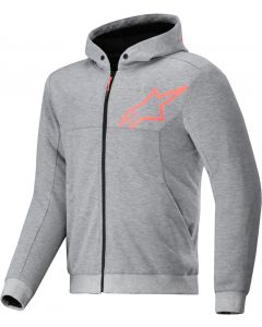 Alpinestars Chrome V2 Sport Hoodie Gray Heather Red Fluo 9199