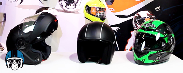 Different types of motorcycle helmets